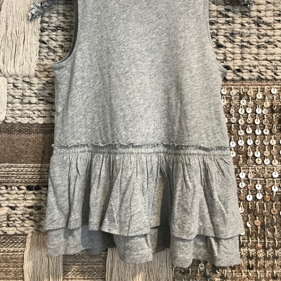 NWT J Crew gray surplice ruffle tank XXXS - Picture 4 of 5